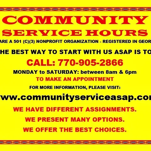 Community Service Hours - Done ASAP (Metro Atlanta, GA)