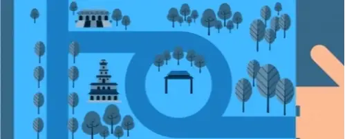 An illustration of a neighborhood.