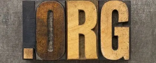 A word carving of the word .org.