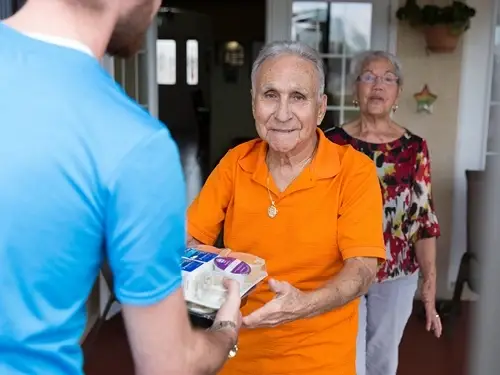 Drive and deliver meals to older adult homes