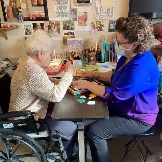 1:1 Art Facilitation with Hospice Patients
