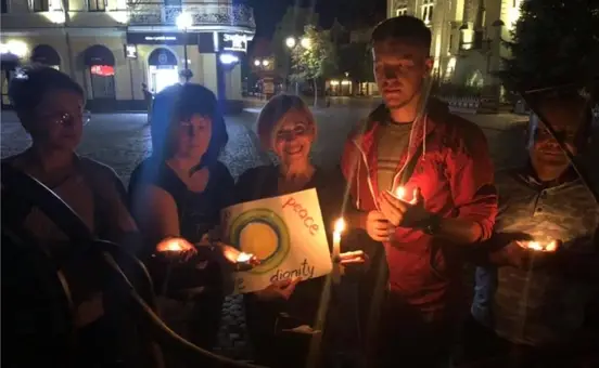 Peace vigil in Ukraine