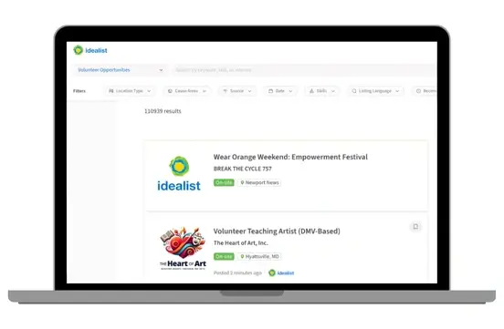 Product image of the VolunteerMatch by Idealist API Integration