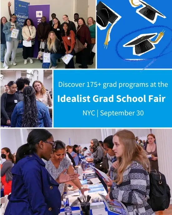 Social graphic for the 2025 Idealist Grad School Fair