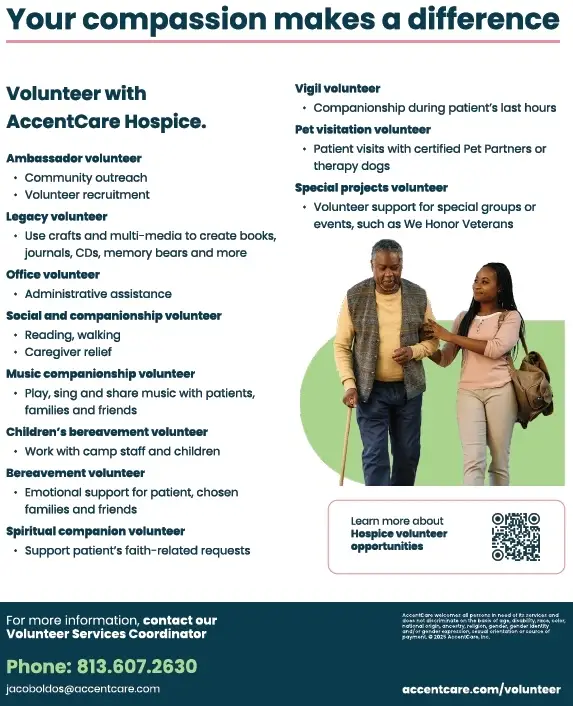 Hospice Hearts Needed For Companionship and Support in the Cheval/Lutz Area