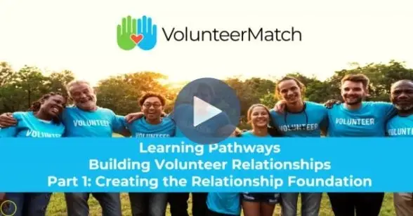 group of volunteers with arms around each other banner creating the relationship foundation