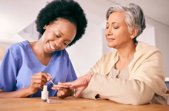 Can you paint fingernails? Volunteer at the Local Assisted Living Facility