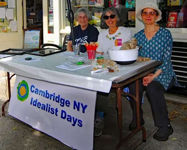 The Idealist Days group in Cambridge NY smiles on Idealist Days 6/6.