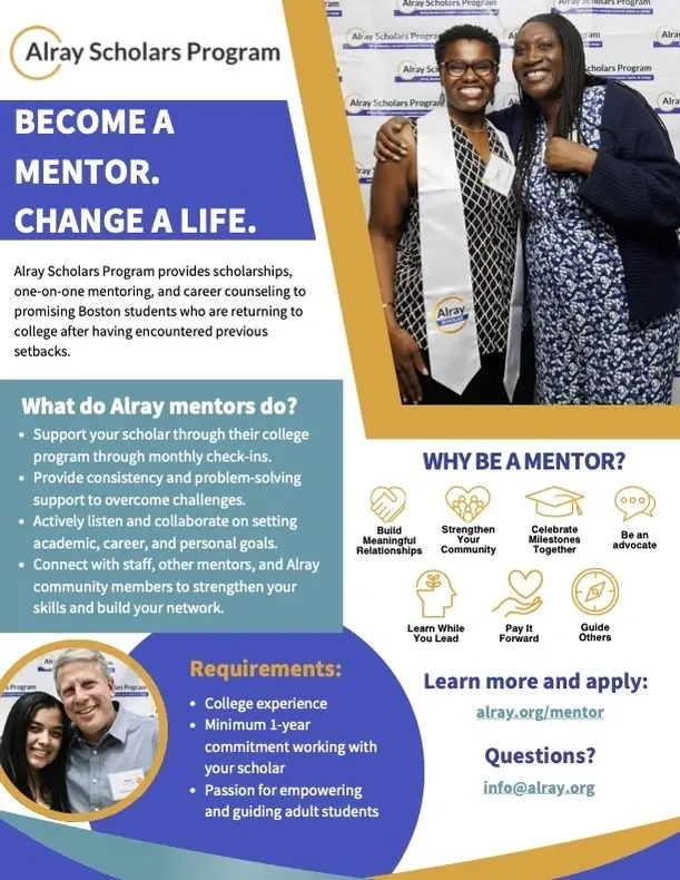 Seeking Mentors for Adult College Students!