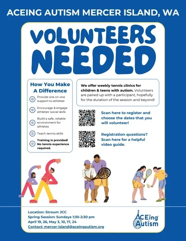 Teach tennis to children with Autism