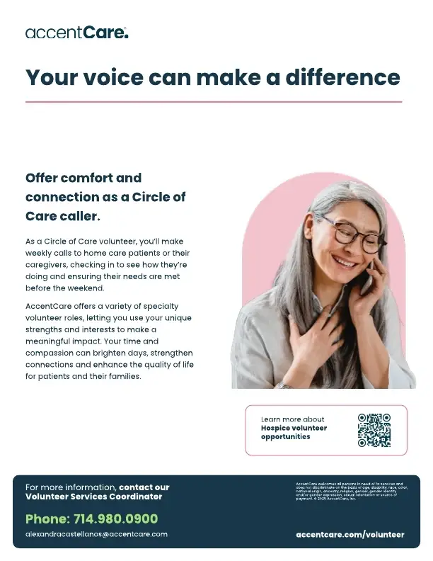Circle of Care Caller – Hospice Volunteer Opportunity