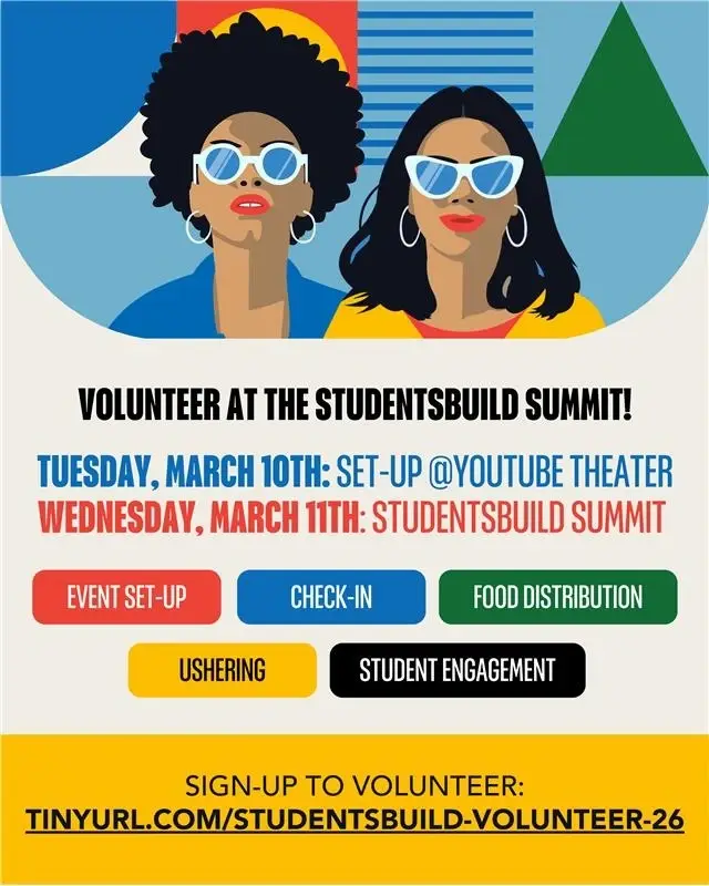 StudentsBuild Summit - Volunteers