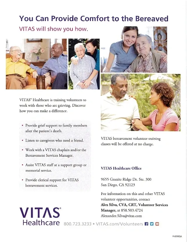 A Hospice Bereavement Volunteer
