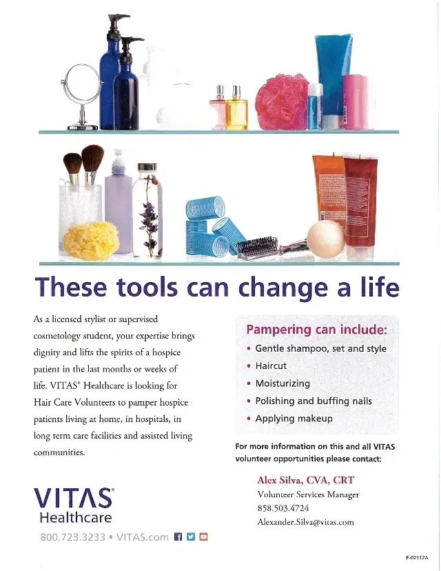 A Hospice Cosmetology/Barber Volunteer