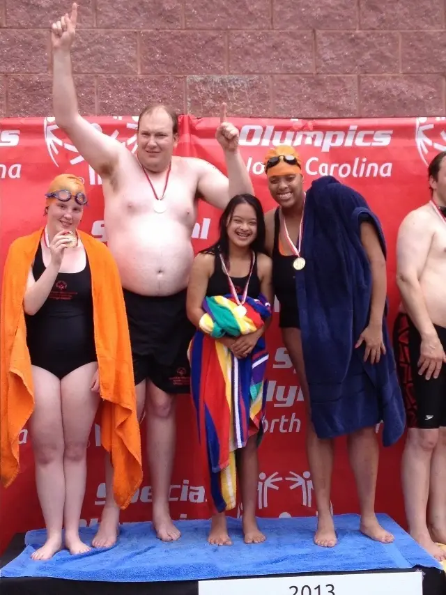 Special Olympics Orange County swim coach