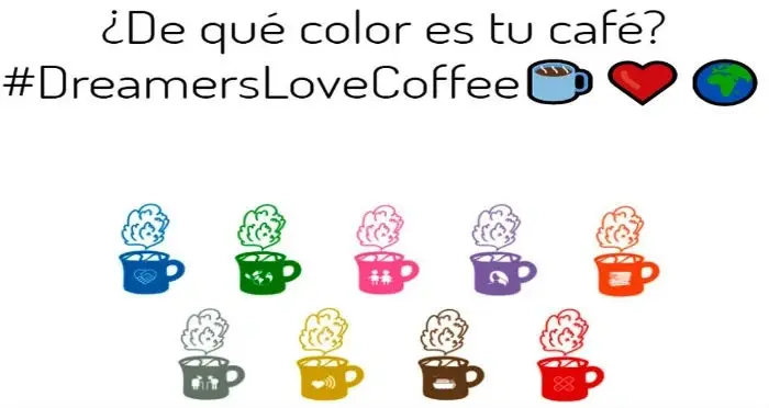 An illustration with cups of coffee.