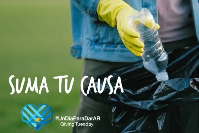 Afiche que dice Suma tu Causa