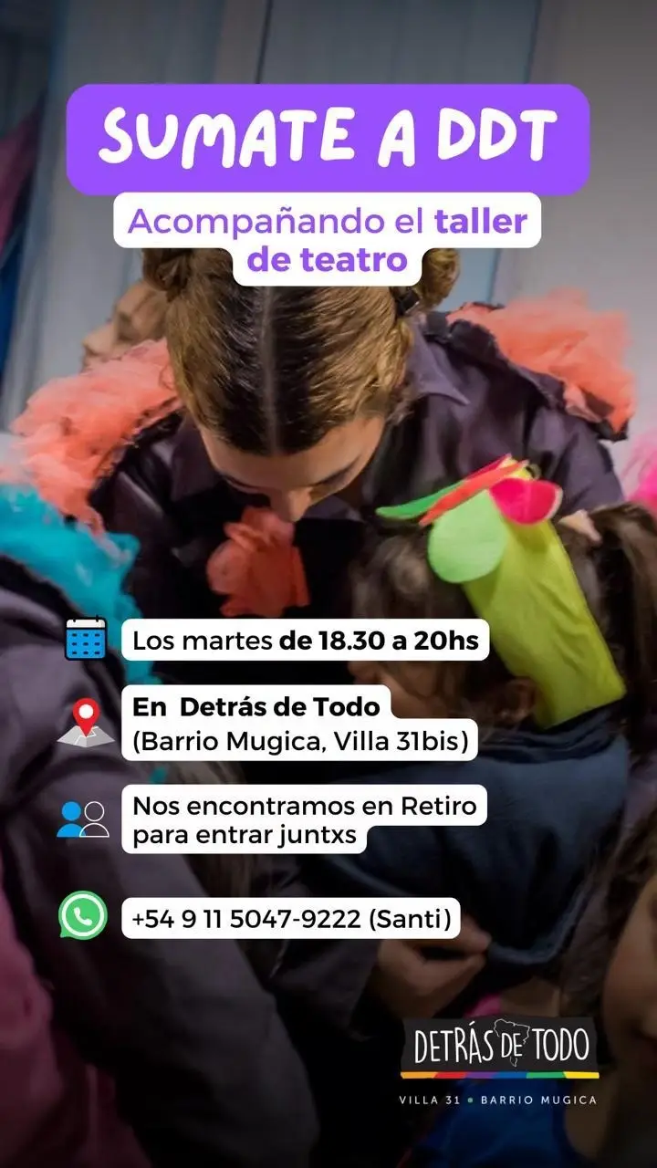 Voluntarios/as para taller de Teatro