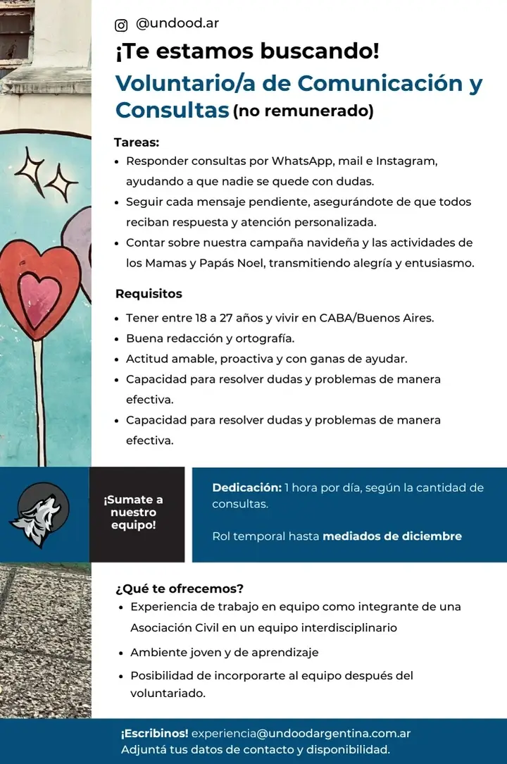 Voluntario/a de Comunicación y Consultas