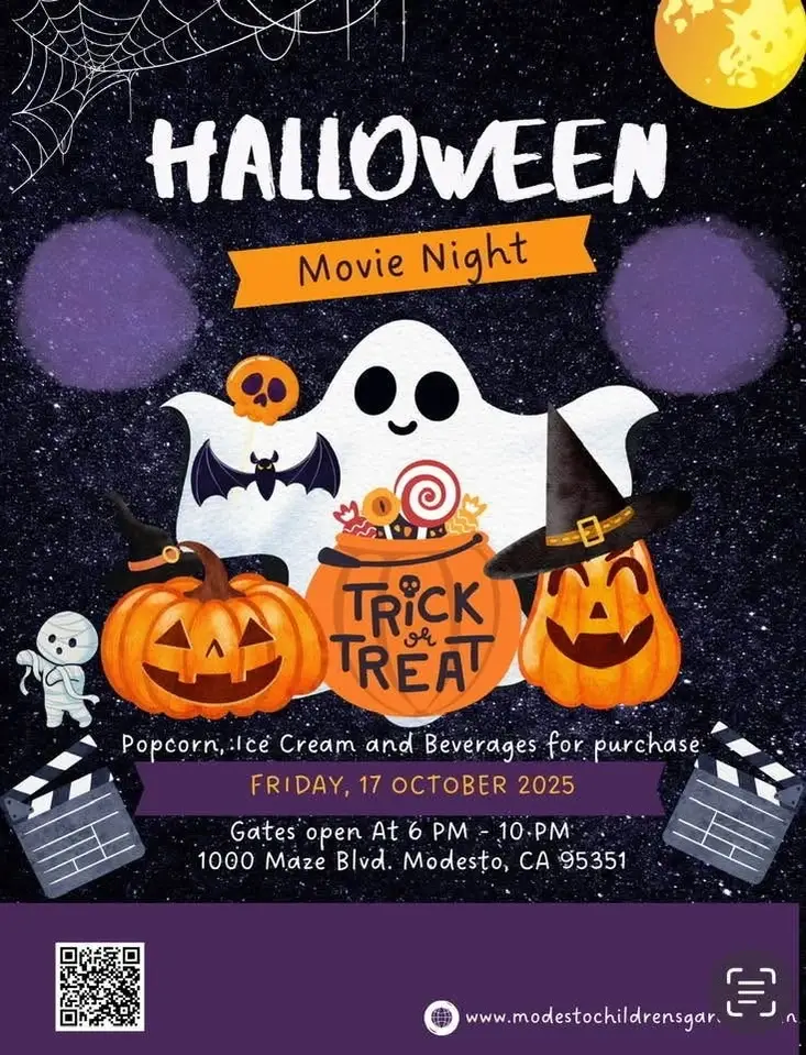 Children garden movie night