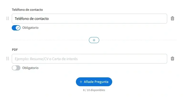 Screenshot of the Idealist website showing how to toggle items as required