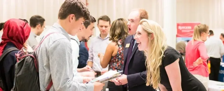 Attendees of a social-impact job fair.