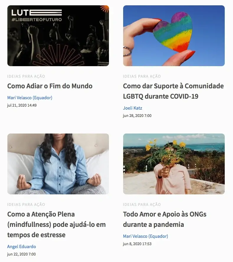 A screenshot of the Idealistas blog.