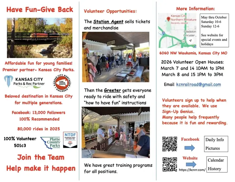 People Skills? Give Back and Have Fun at the Miniature Train. Be a greeter at the Miniature Train