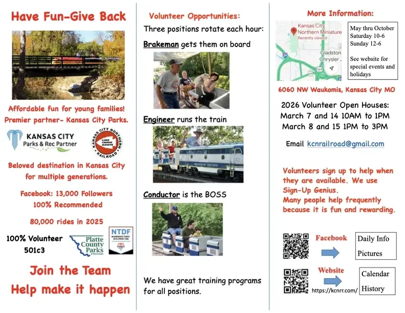 Give Back and Have Fun.  Run the Miniature Train.