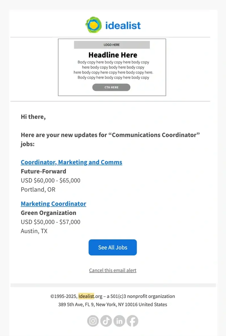 Idealist Email Example