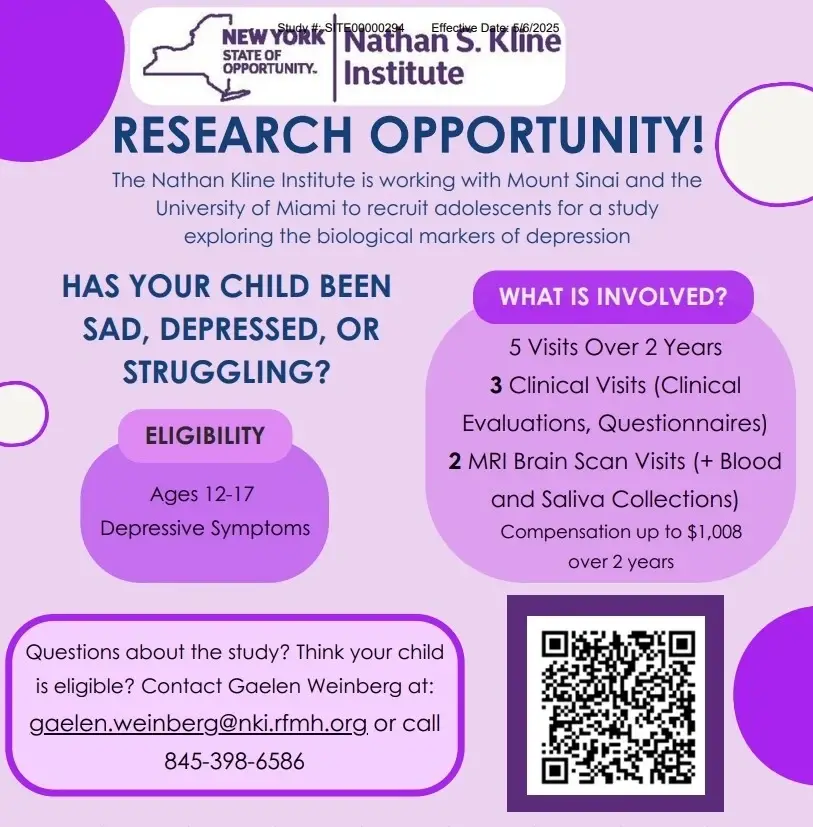 Depression Study Seeking Participants - Ages 12-17