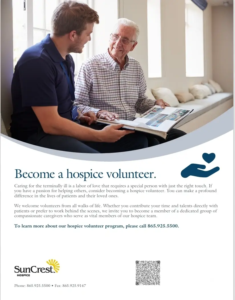 Volunteer with Hospice Patients at Suncrest Hospice