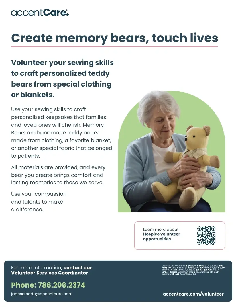 Stitch a Legacy: Become a Memory Bear Seamstress Volunteer