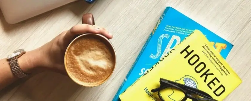 books and coffee
