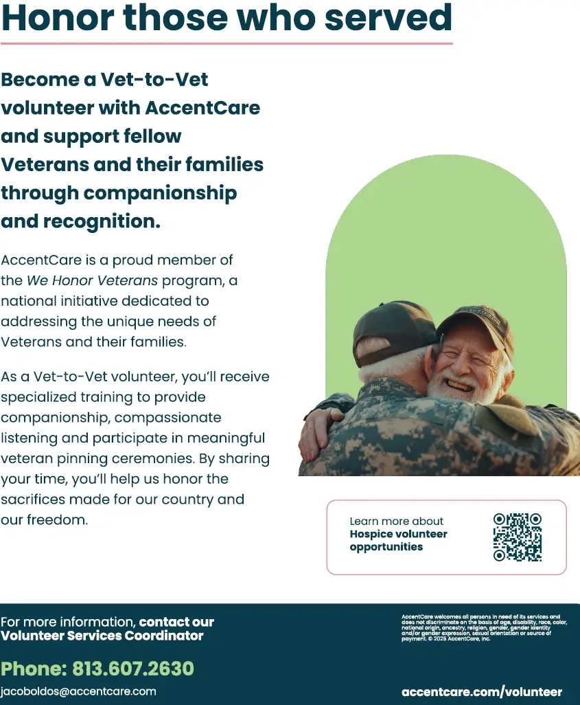 Veteran to Veteran Volunteering - Companionship for Veterans at the End of Life