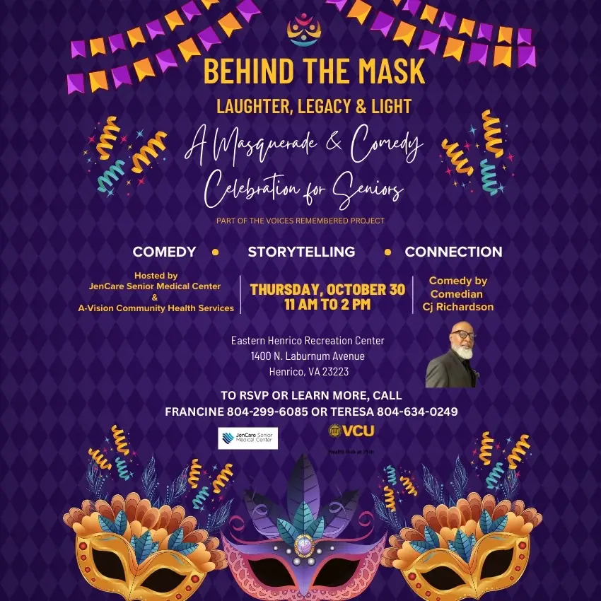 Behind The Mask: A Masquerade & Comedy Celebration for Seniors
