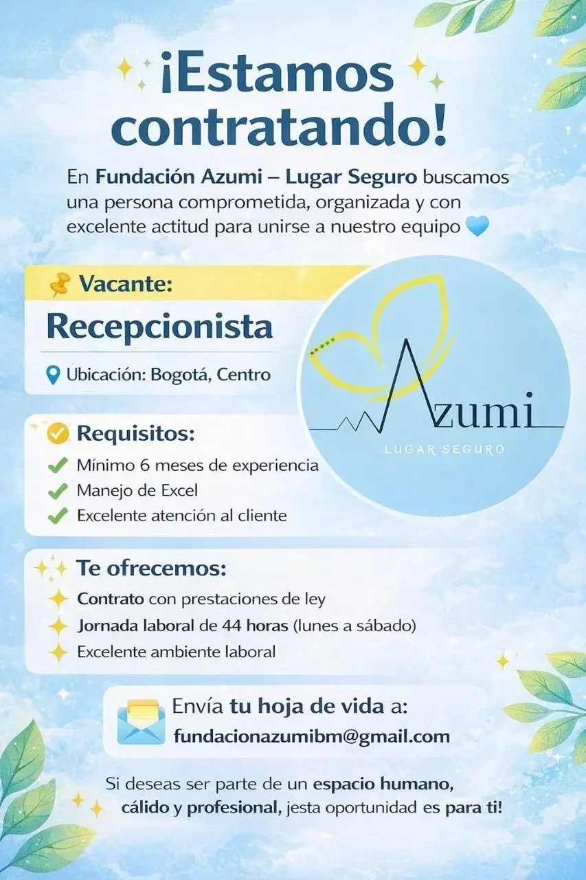 Estamos contratando Recepcionista
