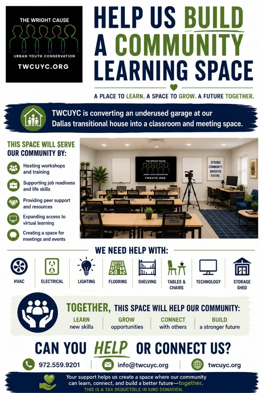 Help Convert a Garage into a Community Learning Space