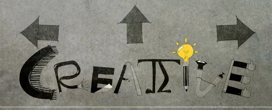 An illustration of the word 'Creative'.
