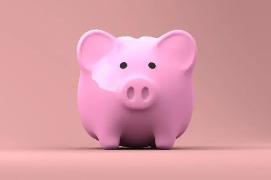 Cofrinho em formato de porco rosa