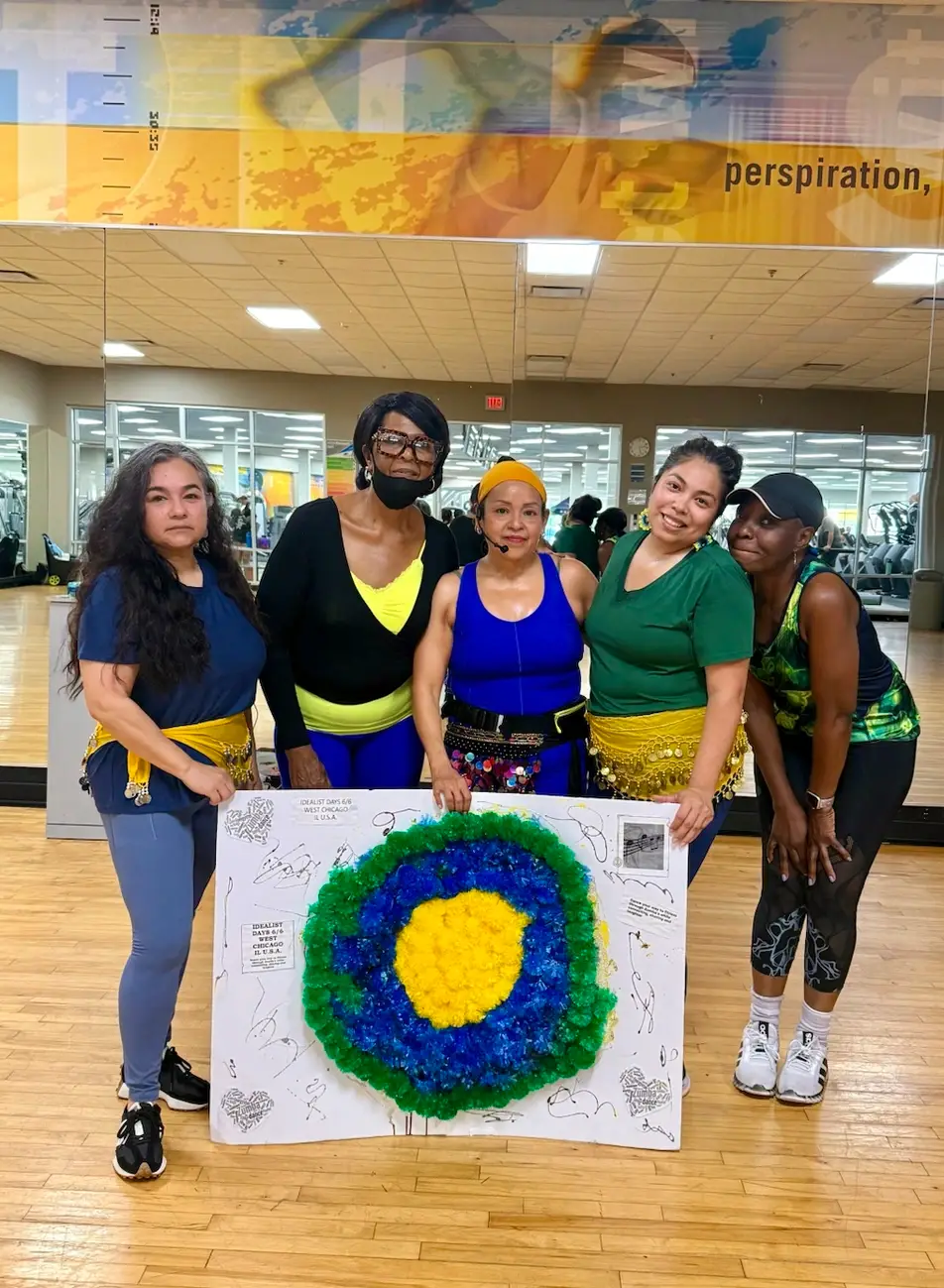 Rose M. from Chicago hosts a Zumba event for Idealist Days 8/8.