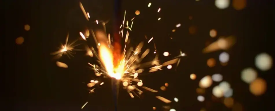 A close up of a sparkler.