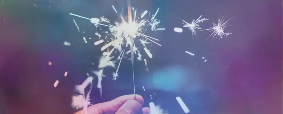 Someone holding a sparkler.