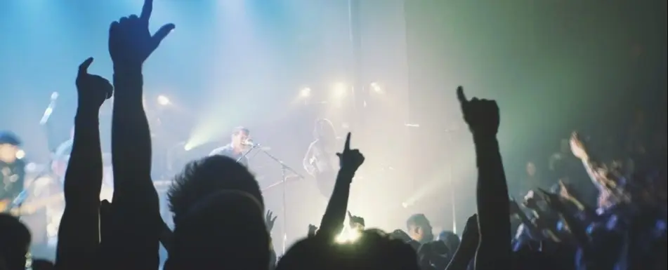 A crowd at a concert.