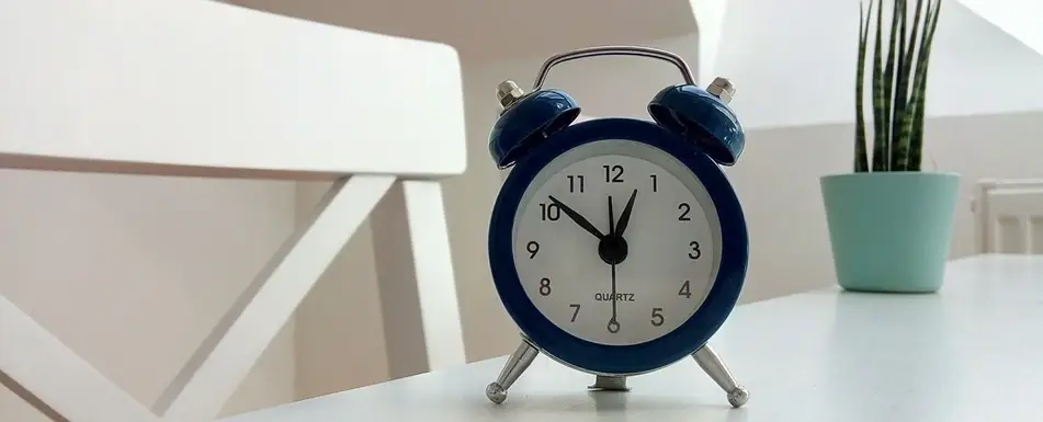 An alarm clock.