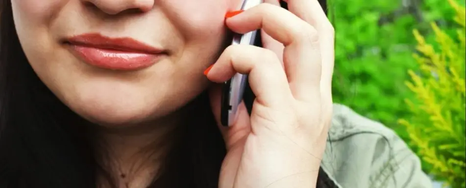 A person talking to someone on their phone.