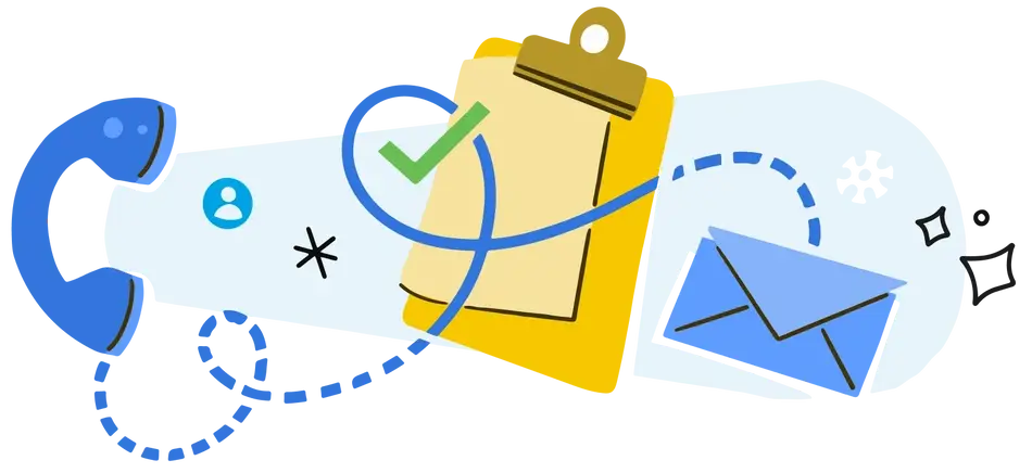 Abstract image with no copy, featuring colorful doodles, for "How to Get the Most From Reference Checks | 20 Questions to Ask".