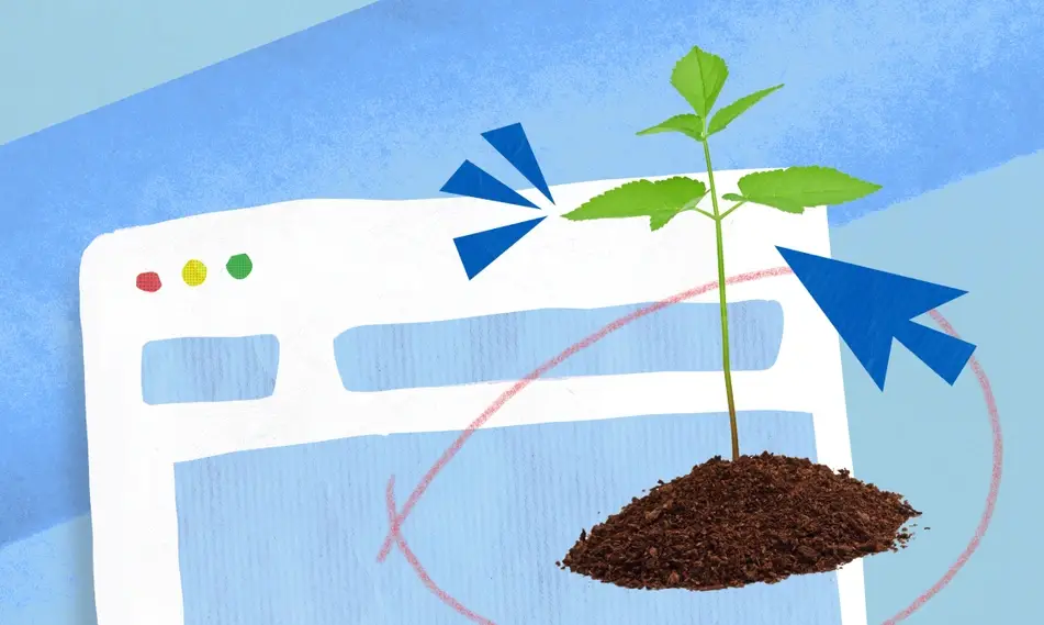 Ilustración de una plantita creciendo