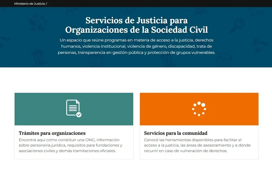 Captura de pantalla del sitio