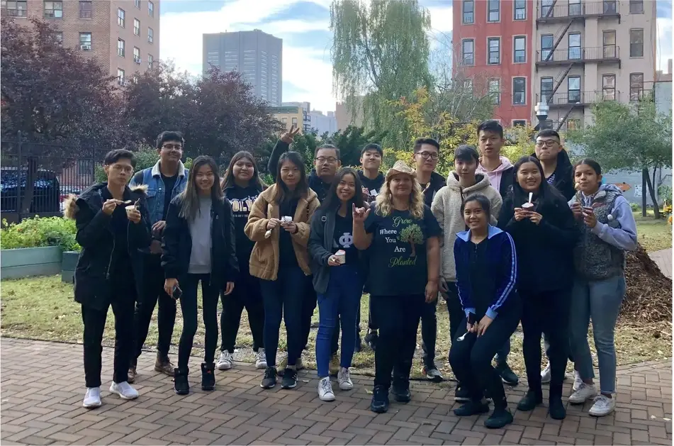 Simone Marques and a group of New York City Tree Care volunteers after a job well done!